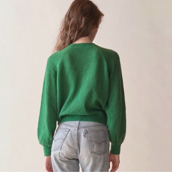 NWT DÔEN Marsena Alpaca and Wool Blend Sweater in Evergreen Size XXS - Picture 6 of 15